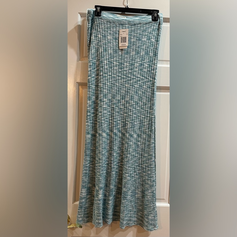 NWT L*Space Women's Zephyr Side Slit Skirt ZEPSK22 Poolside Size L